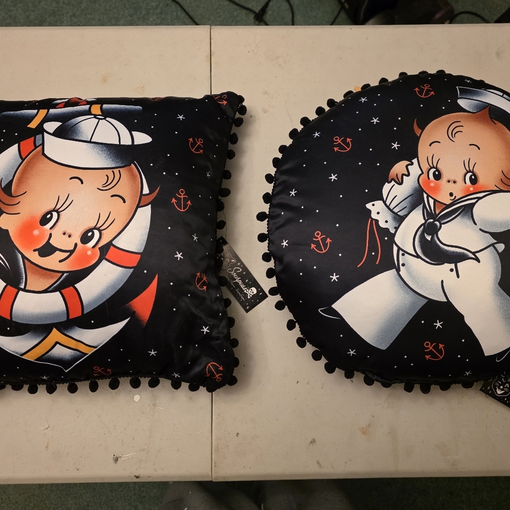 SourPuss Nautical Themed Kewpie Sailor Pillows